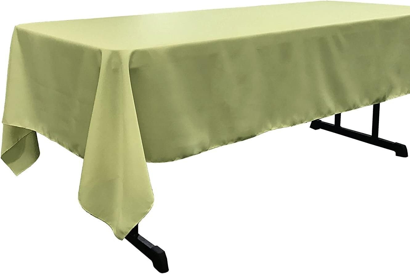 LTSAGE -Polyester Poplin Washable Rectangular Tablecloth, Stain Wrinkle Resistant Table Cover Fabric Table Cloth for Dinning, Kitchen,Party