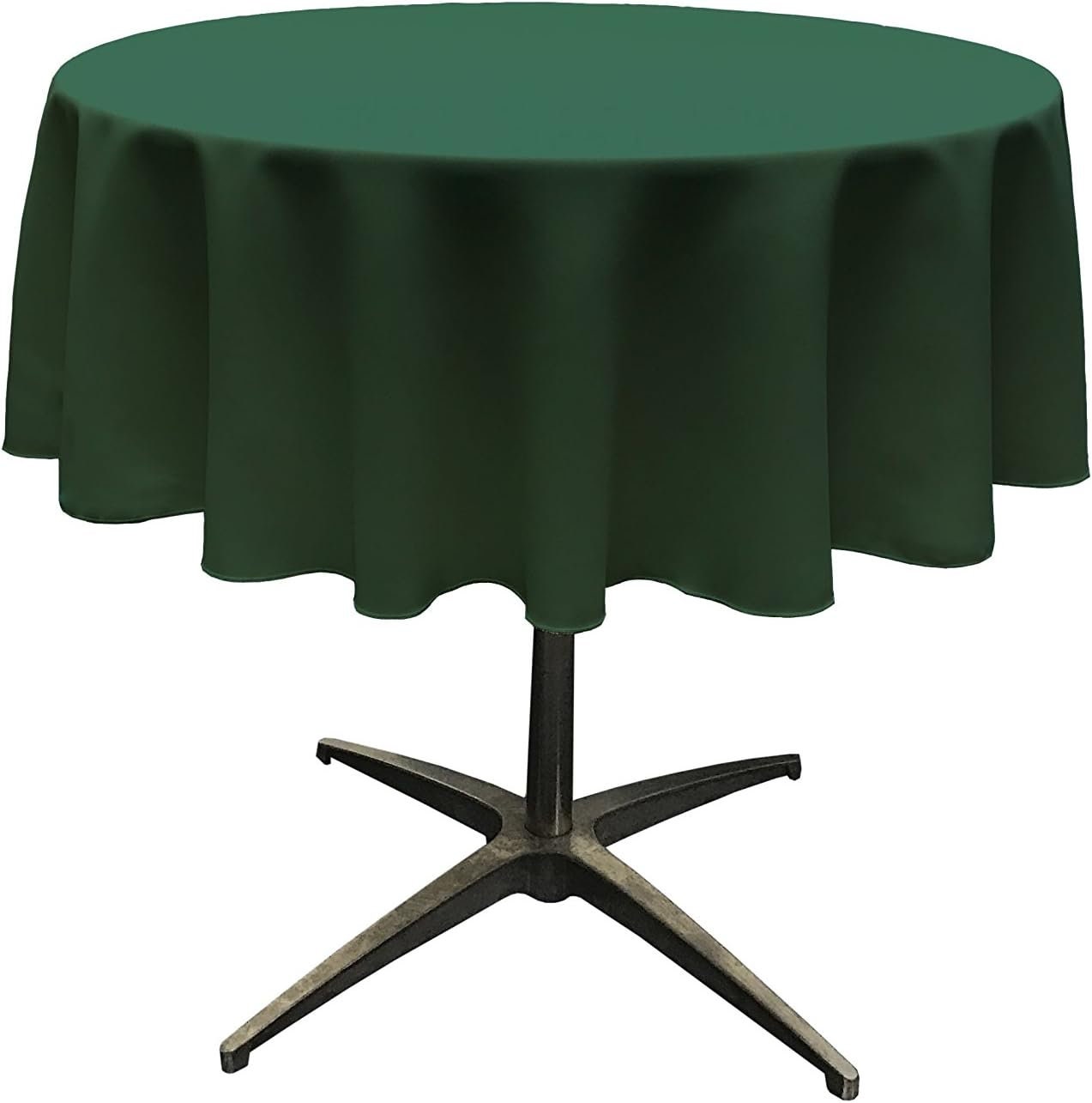HUNTER - Polyester Poplin Washable Round Tablecloth, Wrinkle Resistant Table Cover Fabric Table Cloth for Dinning, Kitchen, Party,Holiday