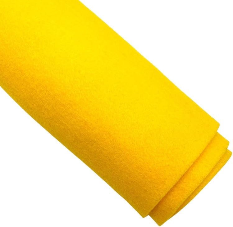 YELLOW - Craft Felt By Yard 72" Wide Acrylic Felt - Soft and Durable Black Felt Fabric for DIY Arts & Crafts, Decorations and More