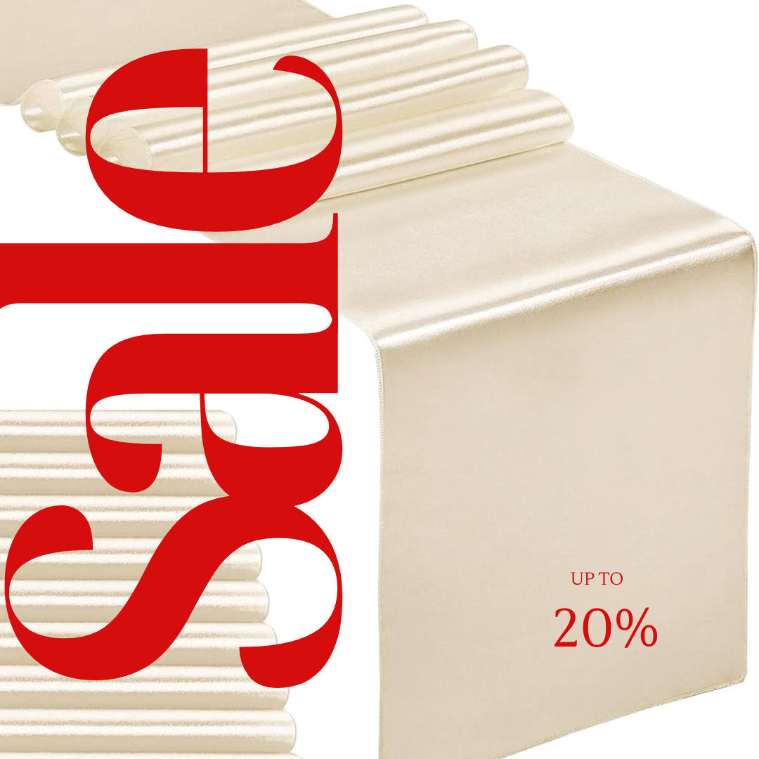 SATIN - CHAMPAGNE - 14" Wide Wedding & Party Decoration Solid Satin Table Runner ( 14" Wide x 90" Long) 1 PC