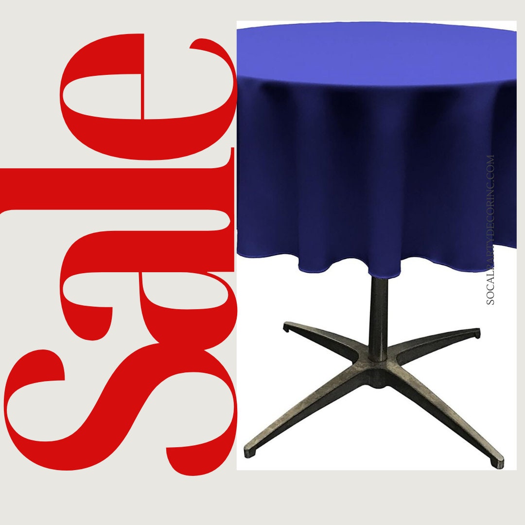 ROYAL - Polyester Poplin Washable Round Tablecloth, Wrinkle Resistant Table Cover Fabric Table Cloth for Dinning, Kitchen, Party, Holiday