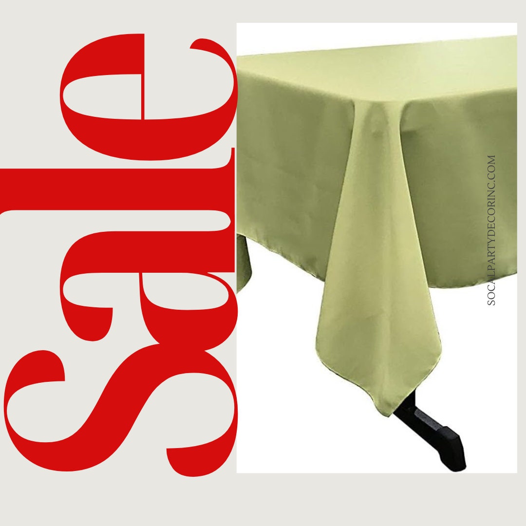 LTSAGE -Polyester Poplin Washable Rectangular Tablecloth, Stain Wrinkle Resistant Table Cover Fabric Table Cloth for Dinning, Kitchen,Party