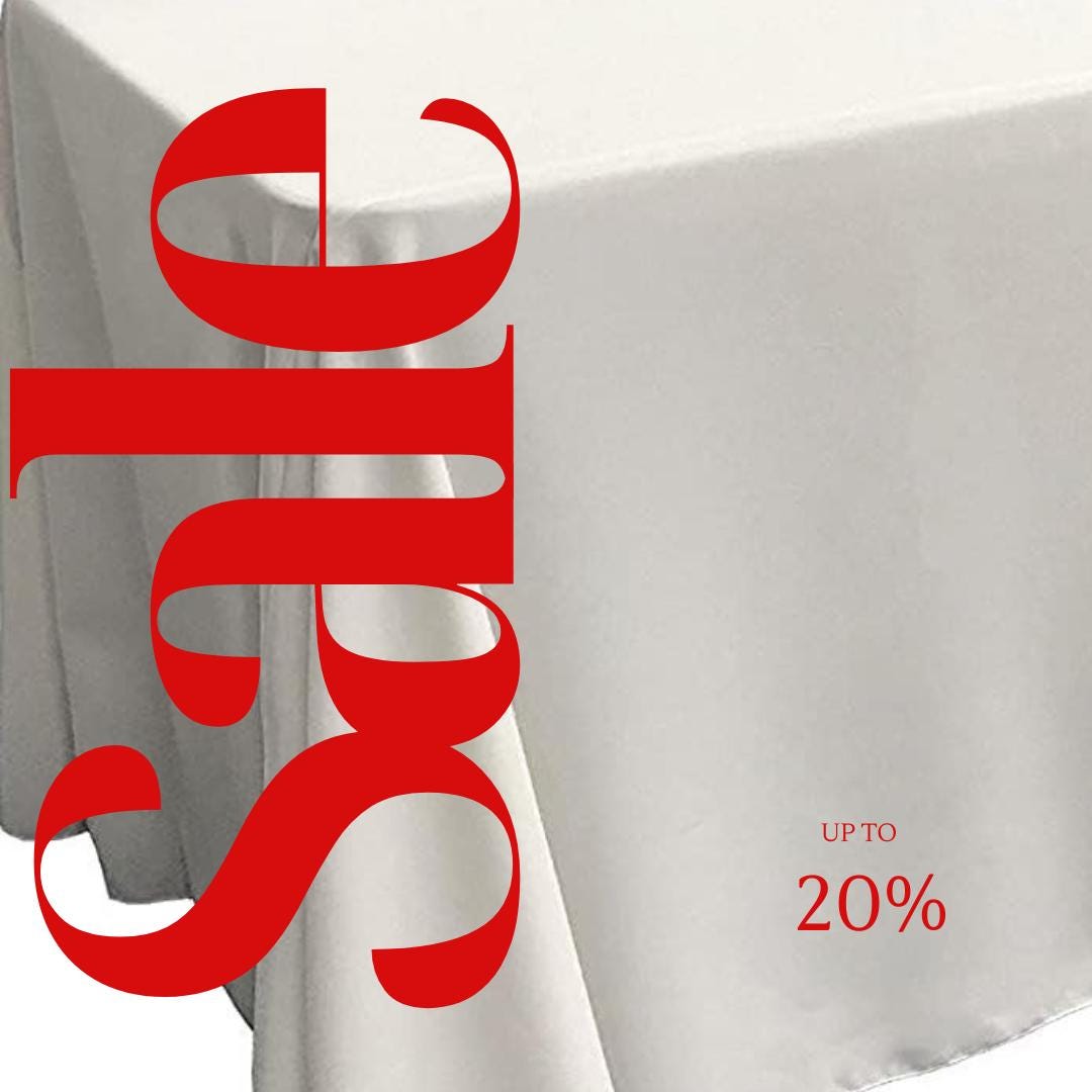 WHITE - Polyester Poplin Washable Rectangular Tablecloth, Table Cover Fabric Cloth for Dinning, Kitchen, Party. Choose Size Below