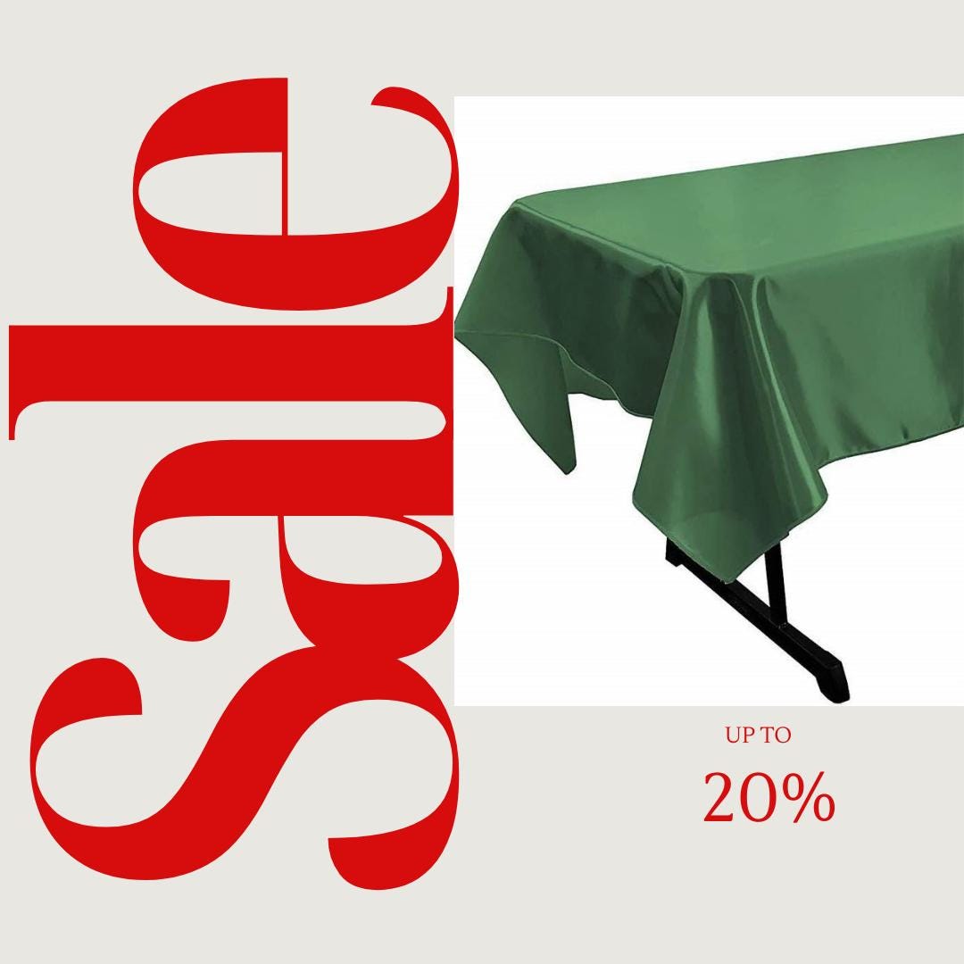 EMERALD - SATIN - Rectangular Table Cover Bright Tablecloth Smooth Fabric Table Decoration for Wedding Banquet Party Events,