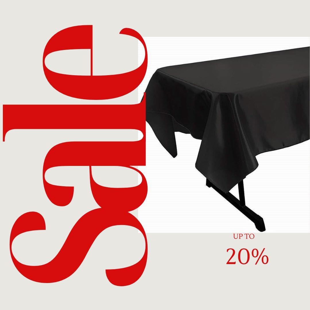 BLACK - SATIN - Rectangular Table Cover Bright Tablecloth Smooth Fabric Table Decoration for Wedding Banquet Party Events,
