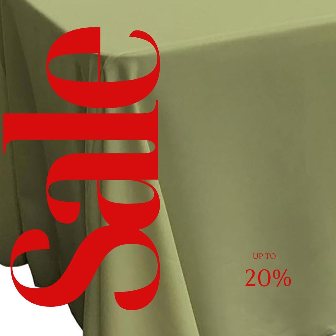 DK SAGE - Polyester Poplin Washable Rectangular Tablecloth, Table Cover Fabric Cloth for Dinning, Kitchen, Party. Choose Size Below