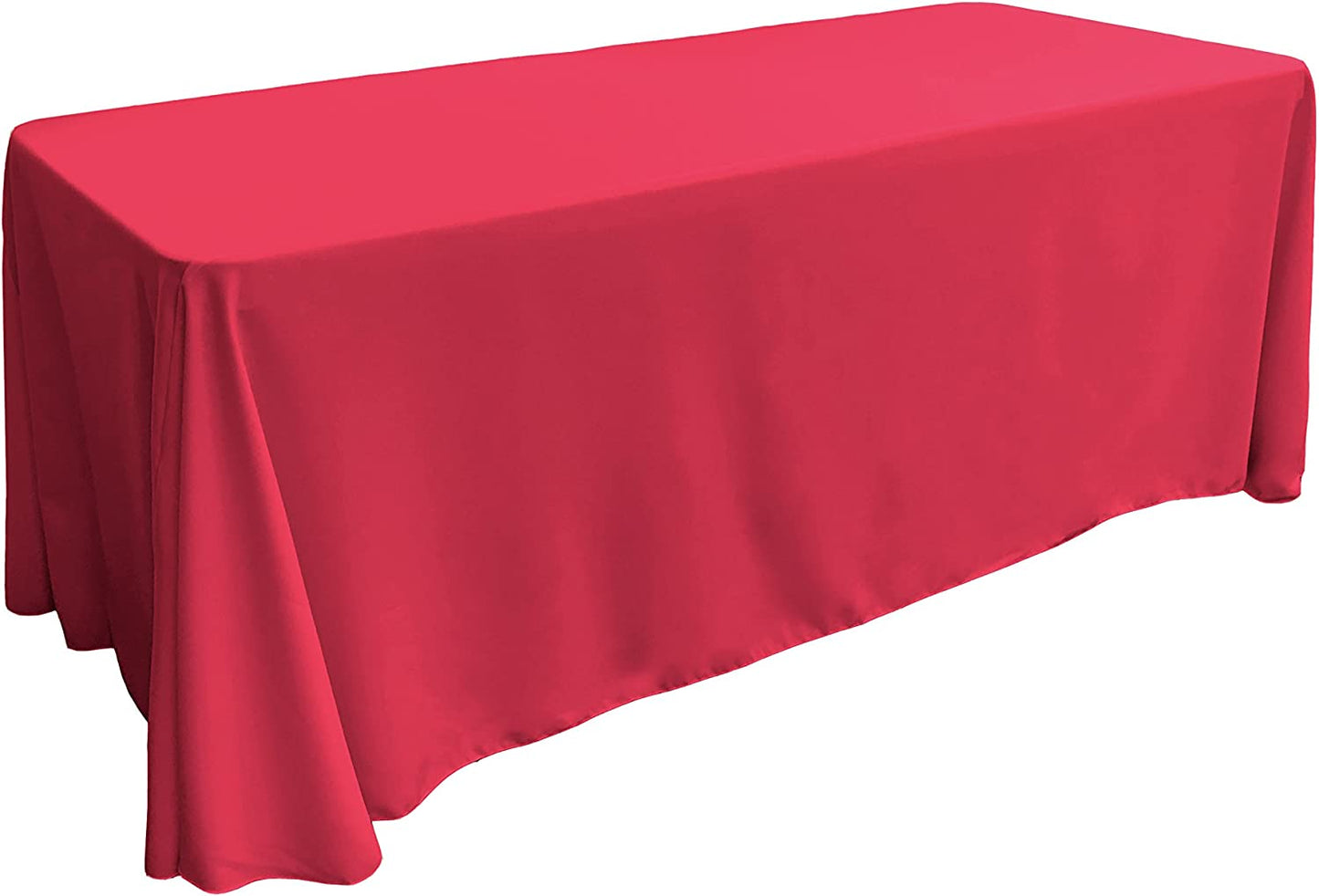 90" - FUCHSIA - Rectangular Polyester Poplin Washable Tablecloth, Stain and Wrinkle Resistant Table Cover Fabric Table Cloth for Dinning, Kitchen, Party