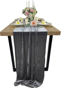20" x 120"  GRAY - Luxurious Stretch Velvet Table Runner, 10ft Wedding Reception Decorations Soft Velvet Fabric, Table Linen & Wedding Runners