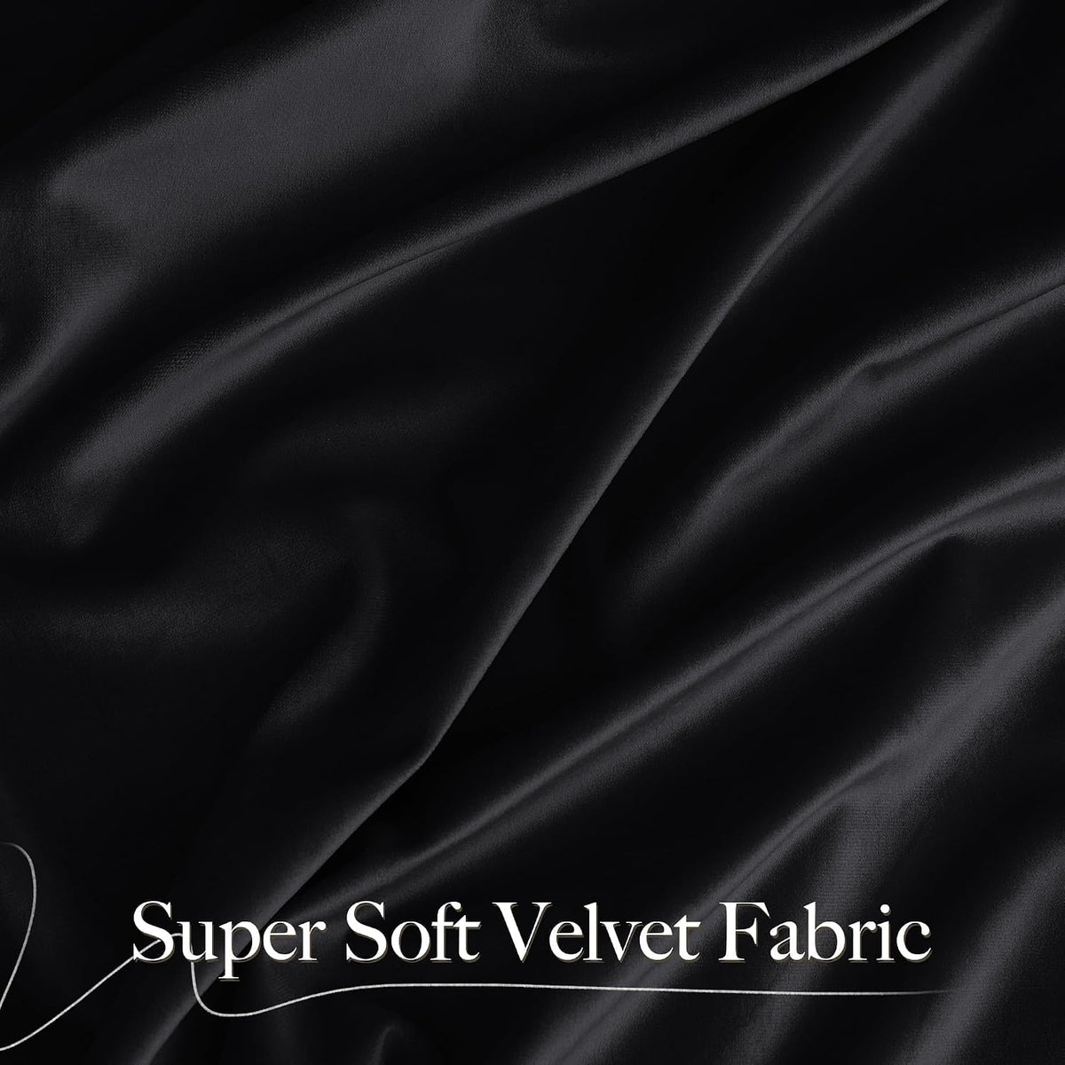 10Ft x 10Ft - Black - Royal Velvet Luxury Backdrop Curtains for Home & Parties - 2 Panels 5x10ft for Weddings Birthday Party Curtains
