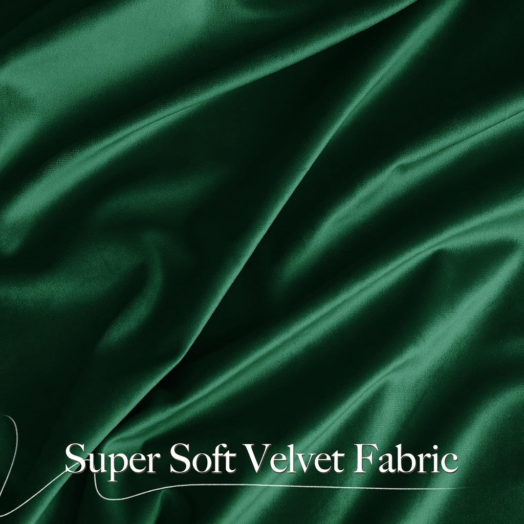 10Ft x 10Ft - Hunter - Royal Velvet Luxury Backdrop Curtains for Home & Parties - 2 Panels 5x10ft for Weddings Birthday Party Curtains
