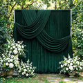 10Ft x 10Ft - Hunter - Luxury Velvet Wrinkle Free Backdrop Curtains for Parties - 2 Panels 5x10ft for Weddings Birthday Party Curtains