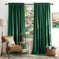 10Ft x 10Ft - Hunter - Royal Velvet Luxury Backdrop Curtains for Home & Parties - 2 Panels 5x10ft for Weddings Birthday Party Curtains