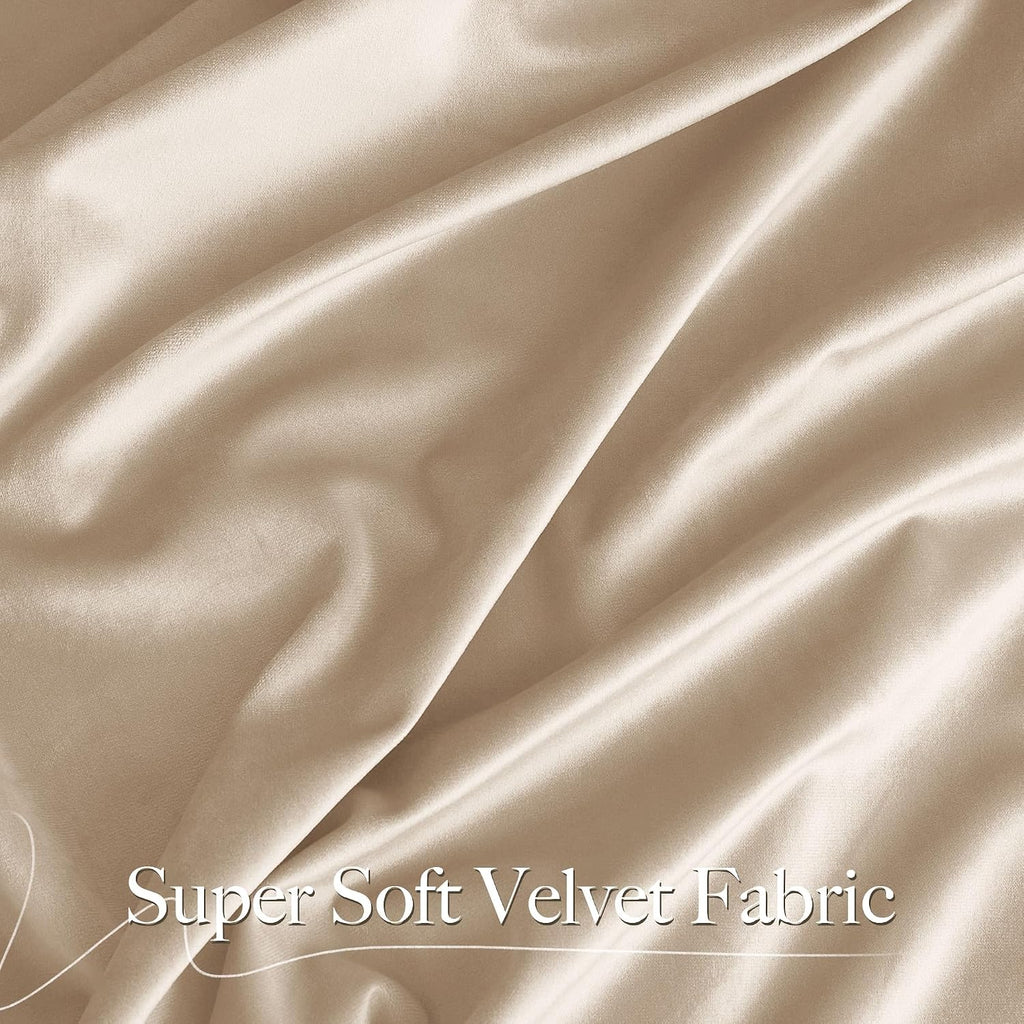 10Ft x 10Ft - Champagne - Royal Velvet Luxury Backdrop Curtains for Home & Parties - 2 Panels 5x10ft for Weddings Birthday Party Curtains