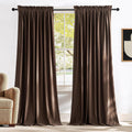 10Ft x 10Ft - Brown - Royal Velvet Luxury Backdrop Curtains for Home & Parties - 2 Panels 5x10ft for Weddings Birthday Party Curtains
