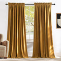 10Ft x 10Ft - Gold - Royal Velvet Luxury Backdrop Curtains for Home & Parties - 2 Panels 5x10ft for Weddings Birthday Party Curtains