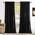 10Ft x 10Ft - Black - Royal Velvet Luxury Backdrop Curtains for Home & Parties - 2 Panels 5x10ft for Weddings Birthday Party Curtains