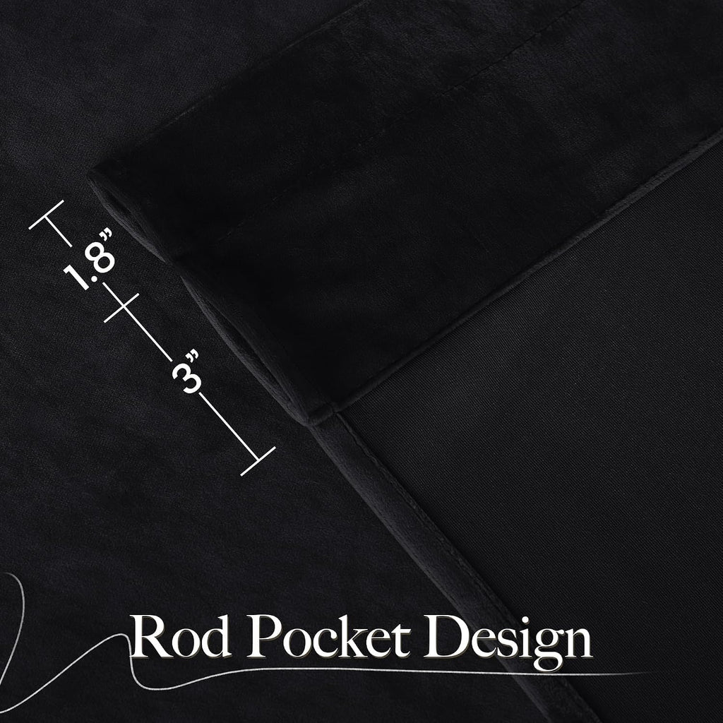 10Ft x 10Ft - Black - Royal Velvet Luxury Backdrop Curtains for Home & Parties - 2 Panels 5x10ft for Weddings Birthday Party Curtains