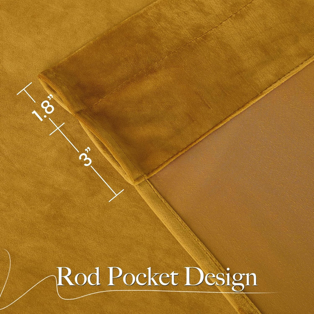 10Ft x 10Ft - Gold - Royal Velvet Luxury Backdrop Curtains for Home & Parties - 2 Panels 5x10ft for Weddings Birthday Party Curtains