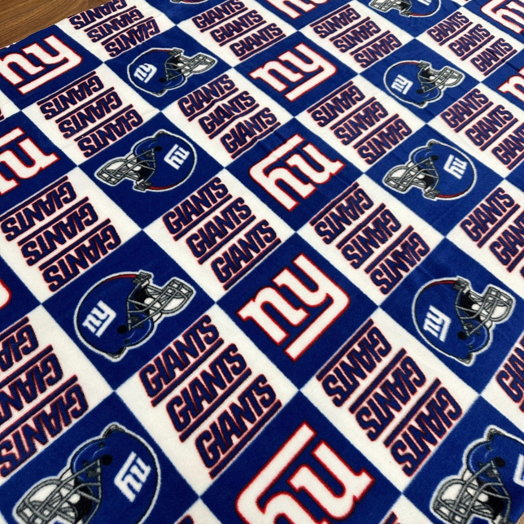 New York Giants Fleece Fabric by the Yard, Anti-Pill Polar Fleece, NFL Football Team Fabric, Blanket Pajamas Crafts Decor
