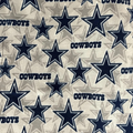 Dallas Cowboys Fleece Fabric by the Yard – Star Print, Checkerboard, Allover Script, Plaid) – NFL Football