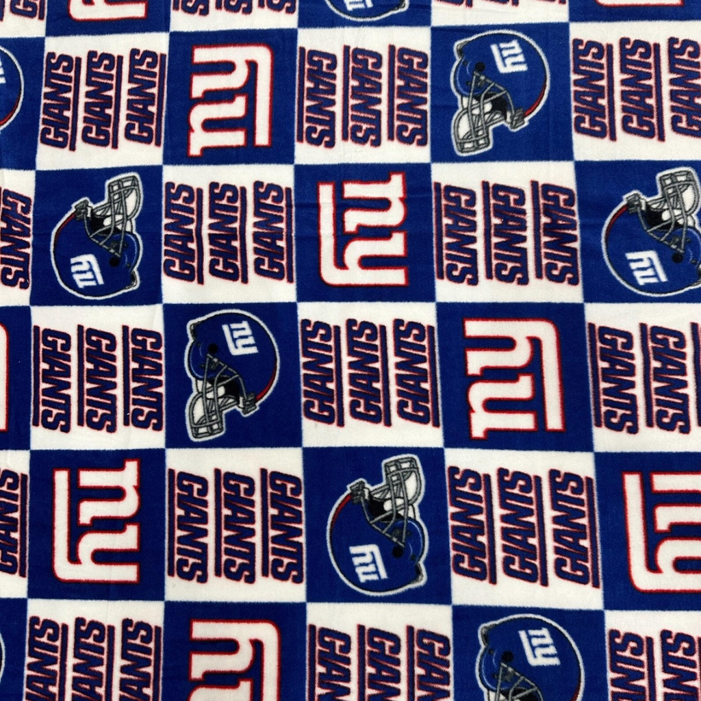 New York Giants Fleece Fabric by the Yard, Anti-Pill Polar Fleece, NFL Football Team Fabric, Blanket Pajamas Crafts Decor