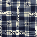 Dallas Cowboys Fleece Fabric by the Yard – Star Print, Checkerboard, Allover Script, Plaid) – NFL Football