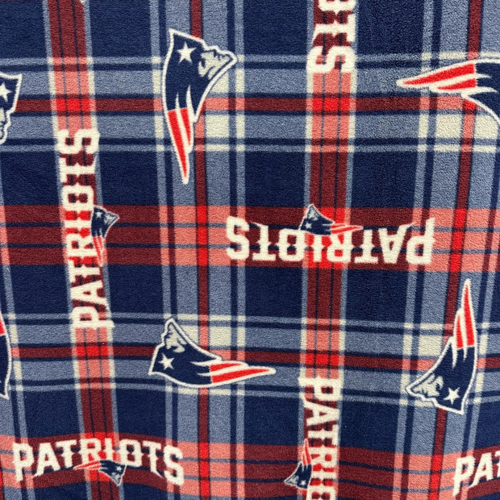 New England Patriots Fleece Fabric by the Yard – NFL Football Anti Pill Fleece – Licensed Sports Fabric