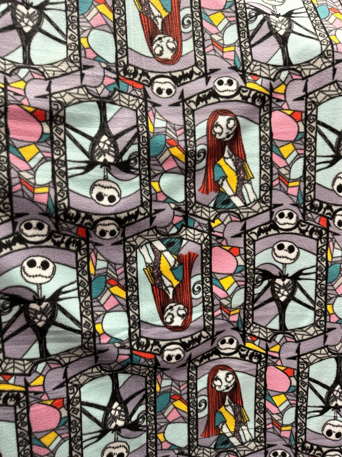 Nightmare Before Christmas Jack and Sally Fleece Fabric/Disney Character/ Anti Pill Fleece/Sold By The Yard -Halloween costumes, Blanket