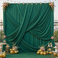 10Ft x 12Ft - FOREST - Wrinkle Free Backdrop Curtains for Parties 2 Panels 5x12ft Interlock Backdrop for Weddings Birthday Party Curtains