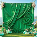10Ft x 12Ft - KELLY - Wrinkle Free Backdrop Curtains for Parties 2 Panels 5x12ft Interlock Backdrop for Weddings Birthday Party Curtains