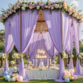 10Ft x 12Ft - LILAC - Wrinkle Free Backdrop Curtains for Parties 2 Panels 5x12ft Interlock Backdrop for Weddings Birthday Party Curtains
