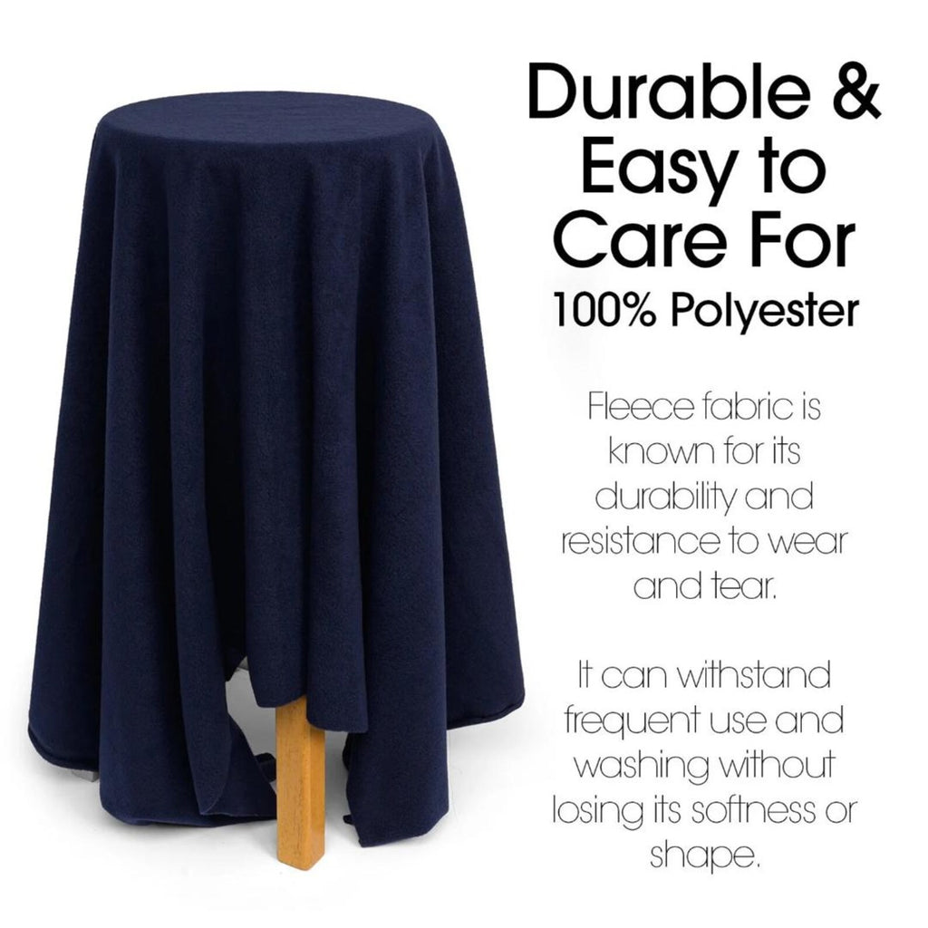 NAVY - Soft Anti-Pill Polar Fleece Fabric by the Yard – 60” Wide Cozy Plush Fleece for Blankets, Sleepwear, DIY Sewing & Home Accessories