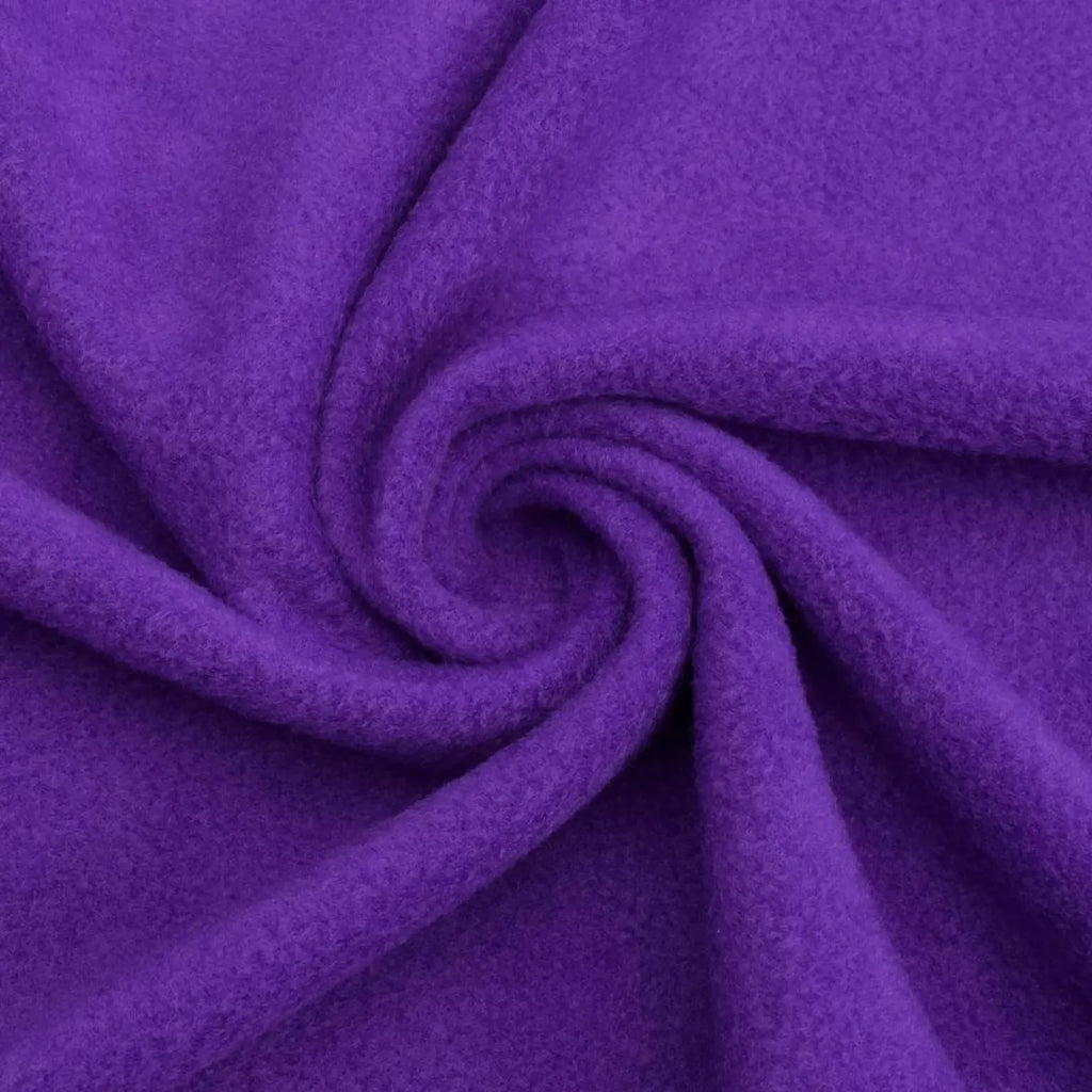 PURPLE - Soft Anti-Pill Polar Fleece Fabric by the Yard – 60” Wide Cozy Plush Fleece for Blankets, Sleepwear, DIY Sewing & Home Accessories