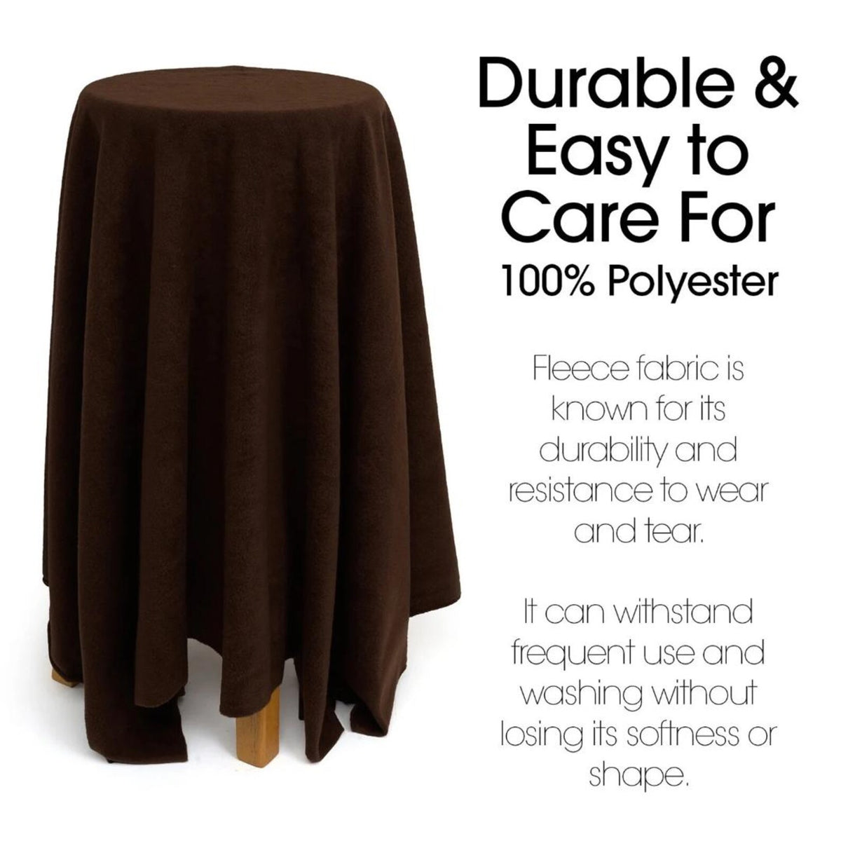 BROWN - Soft Anti-Pill Polar Fleece Fabric by Yard – 60” Wide Cozy Plush Fleece for Blankets, Sleepwear, DIY Sewing & Home Accessories