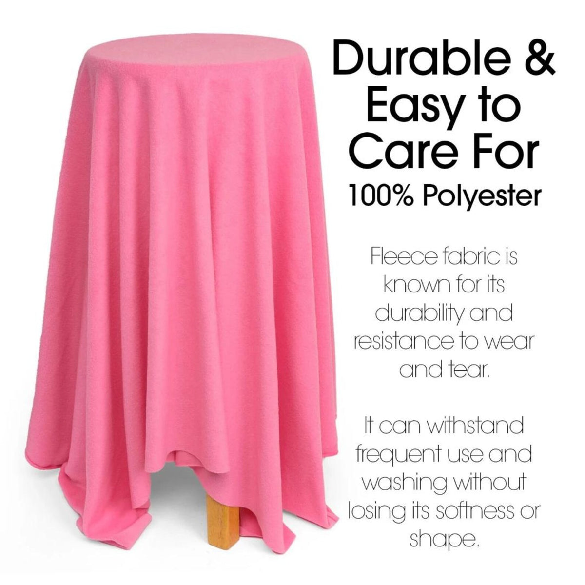BUBBLE GUM - Soft Anti-Pill Polar Fleece Fabric by Yard – 60” Wide Cozy Plush Fleece for Blankets, Sleepwear, DIY Sewing & Home Accessories