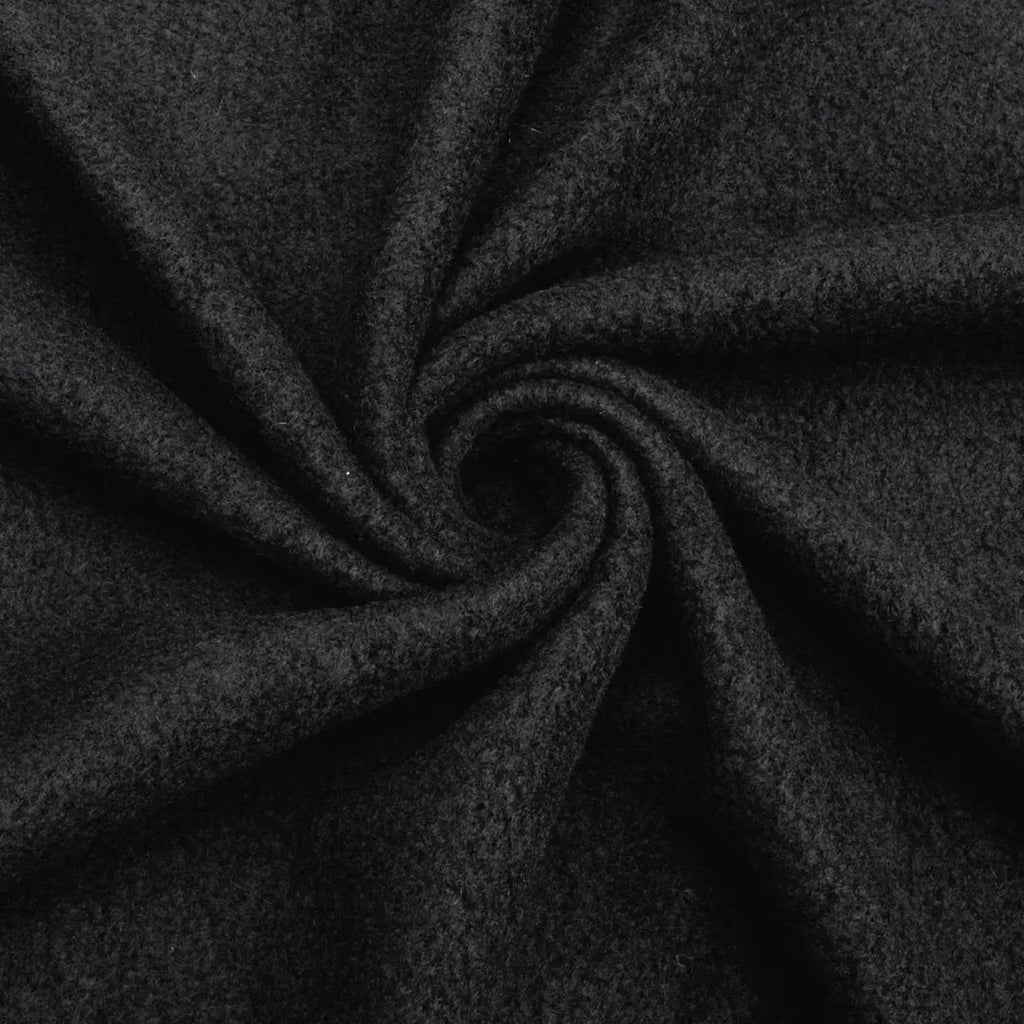 BLACK - Soft Anti-Pill Polar Fleece Fabric by Yard – 60” Wide Cozy Plush Fleece for Blankets, Sleepwear, DIY Sewing & Home Accessories