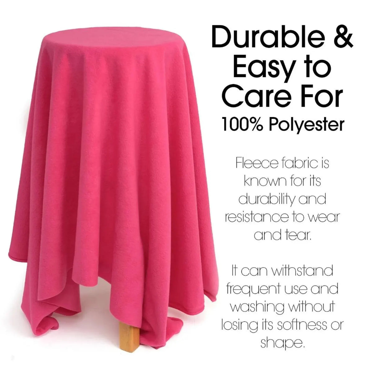 HOT PINK - Soft Anti-Pill Polar Fleece Fabric by Yard – 60” Wide Cozy Plush Fleece for Blankets, Sleepwear, DIY Sewing & Home Accessories