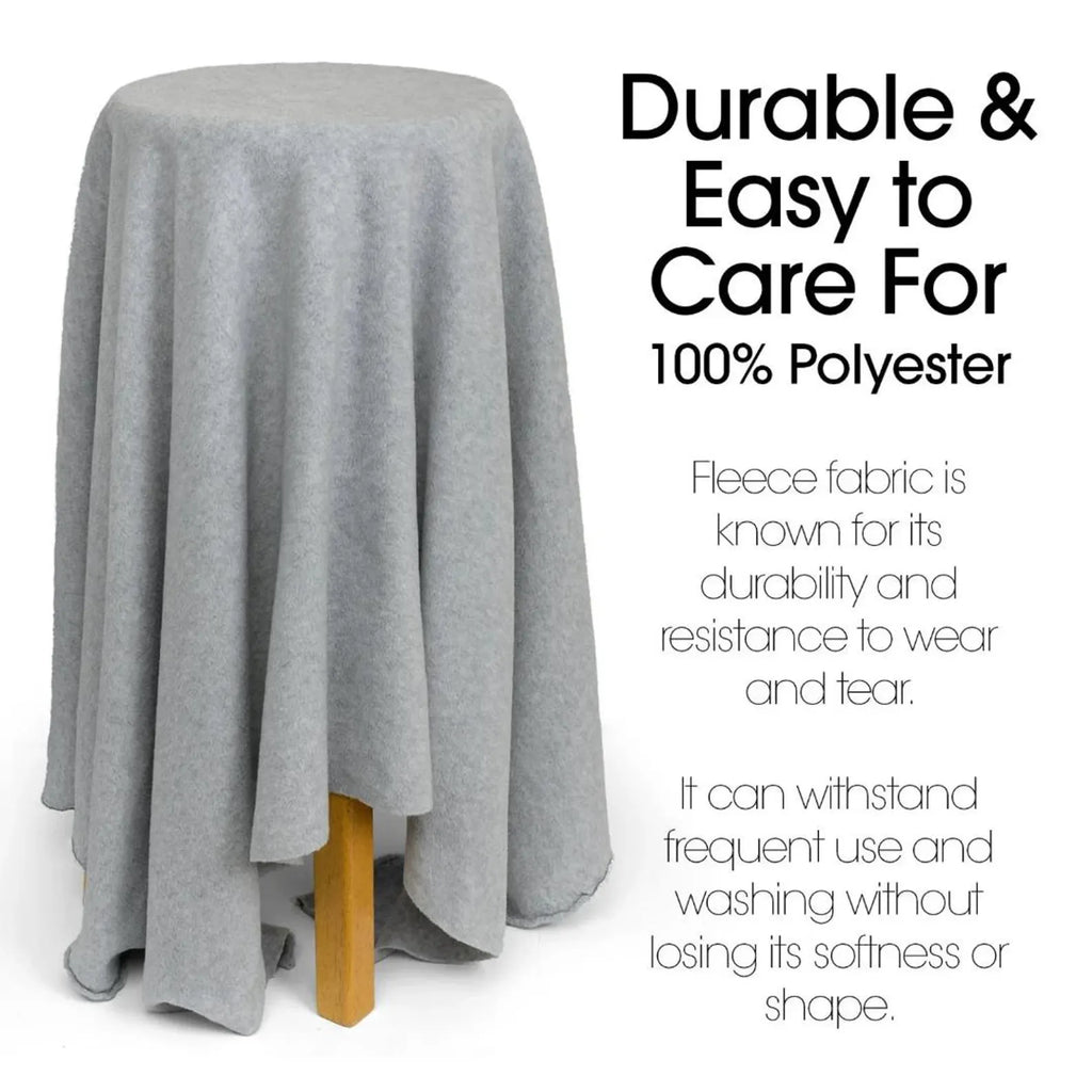 HEATHERGRAY - Soft Anti-Pill Polar Fleece Fabric by Yard – 60” Wide Cozy Plush Fleece for Blankets, Sleepwear, DIY Sewing & Home Accessories