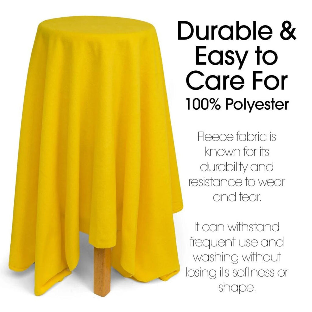 YELLOW - Soft Anti-Pill Polar Fleece Fabric by Yard – 60” Wide Cozy Plush Fleece for Blankets, Sleepwear, DIY Sewing & Home Accessories