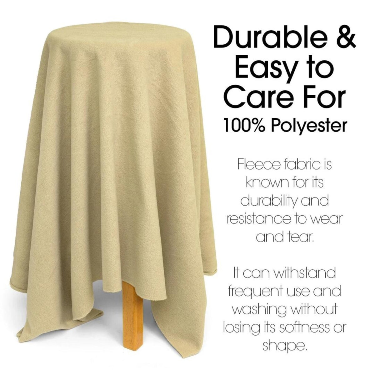 TAUPE - Soft Anti-Pill Polar Fleece Fabric by Yard – 60” Wide Cozy Plush Fleece for Blankets, Sleepwear, DIY Sewing & Home Accessories
