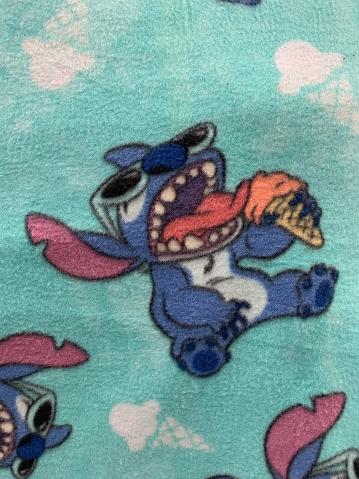 Stitch Ice Cream Fleece Fabric/ Stitch Fleece Fabric / Sold By The Yard / 58" Wide /Anti Pill Fleece/ Perfect for sewing blankets, jackets