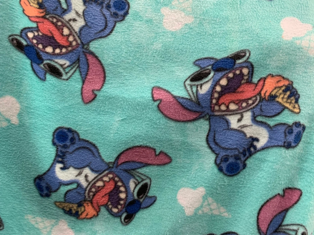 Stitch Ice Cream Fleece Fabric/ Stitch Fleece Fabric / Sold By The Yard / 58" Wide /Anti Pill Fleece/ Perfect for sewing blankets, jackets