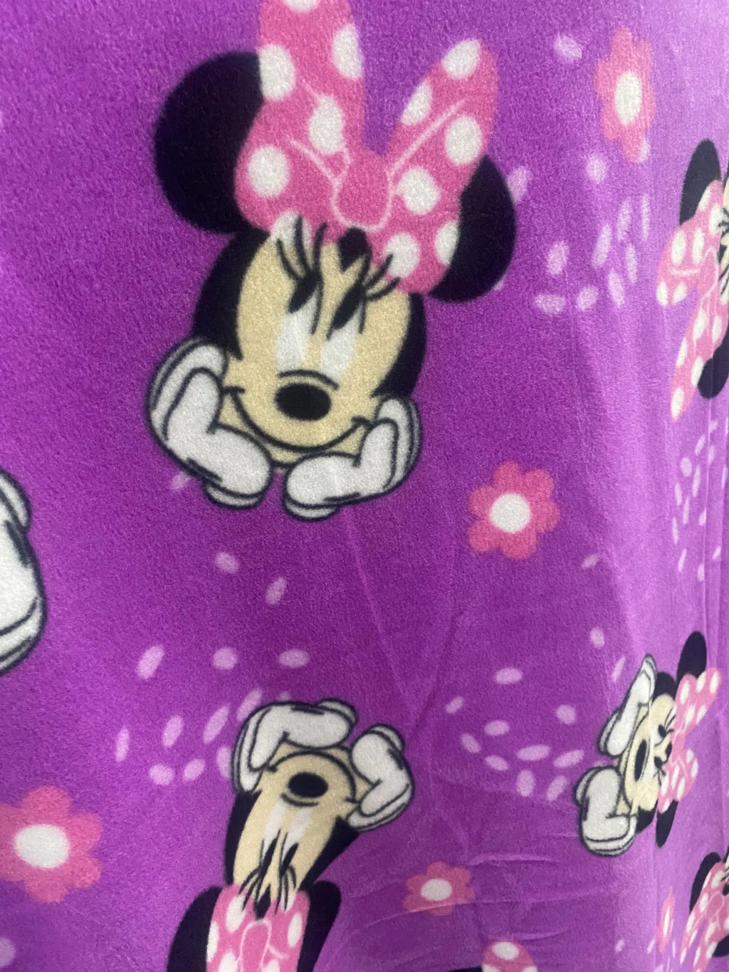 Purple Minnie Disney Fleece Fabric/ Minnie Mouse /Disney Character/Anti Pill Fleece/Sold by Yard / Kids Perfect for sewing blankets, jackets