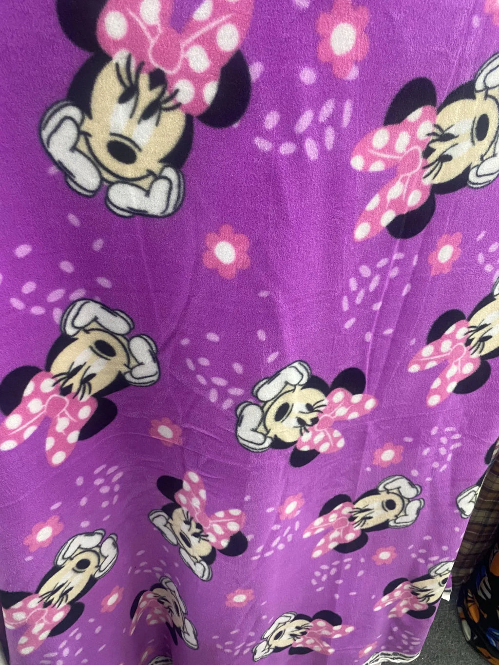 Purple Minnie Disney Fleece Fabric/ Minnie Mouse /Disney Character/Anti Pill Fleece/Sold by Yard / Kids Perfect for sewing blankets, jackets