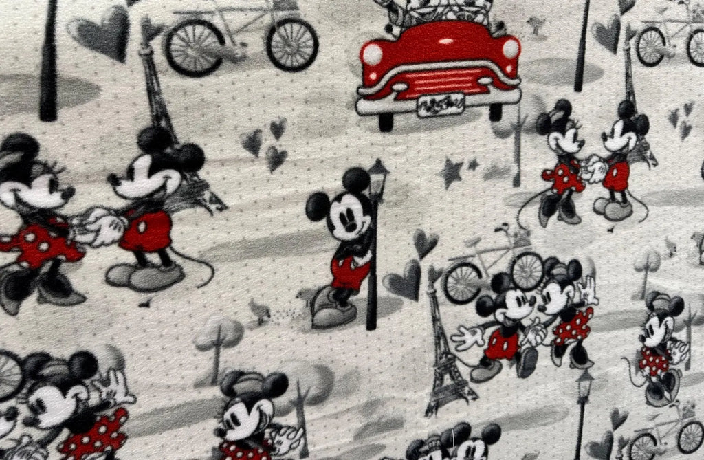 Classic Mickey and Minnie Fabric Fleece / Sold by the Yard / 58" Wide /Anti Pill Fleece Perfect for sewing blankets, jackets