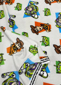 Toy Story Fleece Fabric Sold by the Yard – Woody, Buzz Lightyear & Alien Print – Soft Disney Pixar Material. Perfect for sewing blankets, jackets