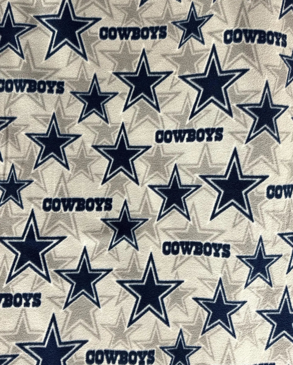 Dallas Cowboys Fleece Fabric by the Yard – Star Print, Checkerboard, Allover Script, Plaid) – NFL Football