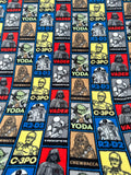 Star Wars Fleece Fabric by the Yard, Anti-Pill Polar Fleece, Darth Vader Yoda Millennium Falcon, Licensed Character Fabric
