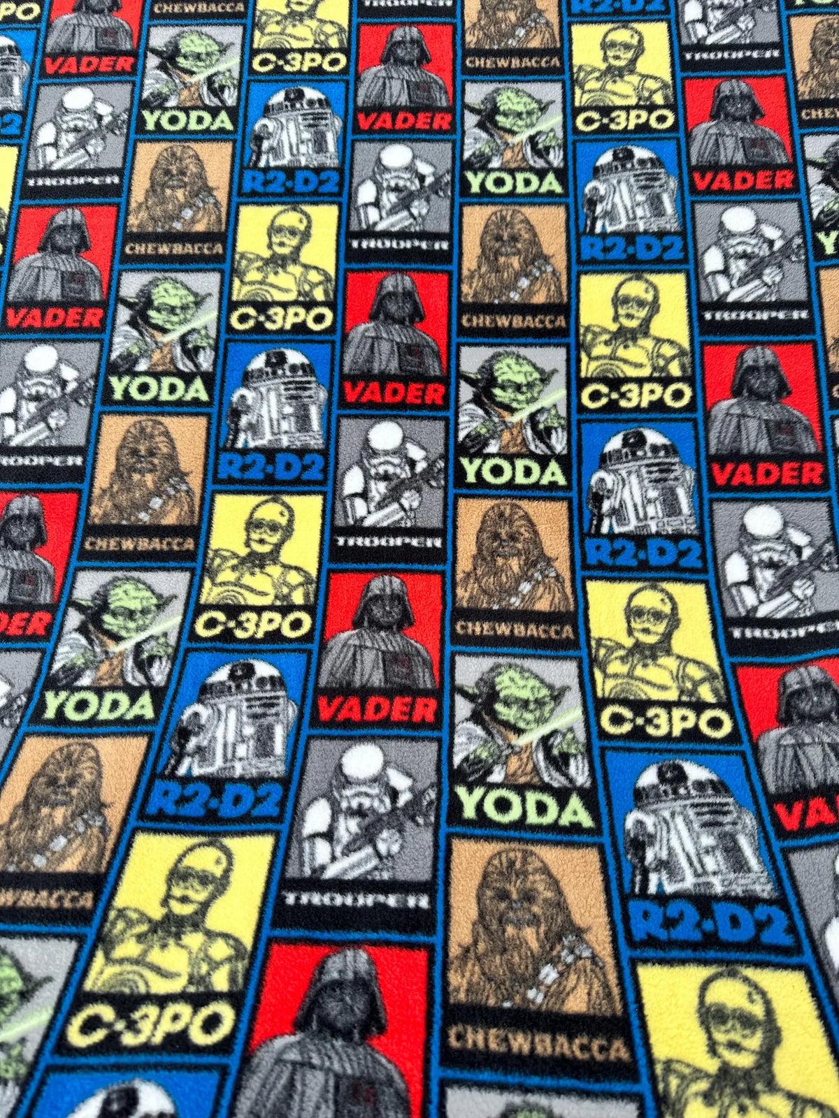 Star Wars Fleece Fabric by the Yard, Anti-Pill Polar Fleece, Darth Vader Yoda Millennium Falcon, Licensed Character Fabric