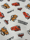 Disney Pixar Cars Fleece Fabric by the Yard, Lightning McQueen & Mater, 58” Wide, 100% Polyester, Kids Blanket and Sewing Fabric